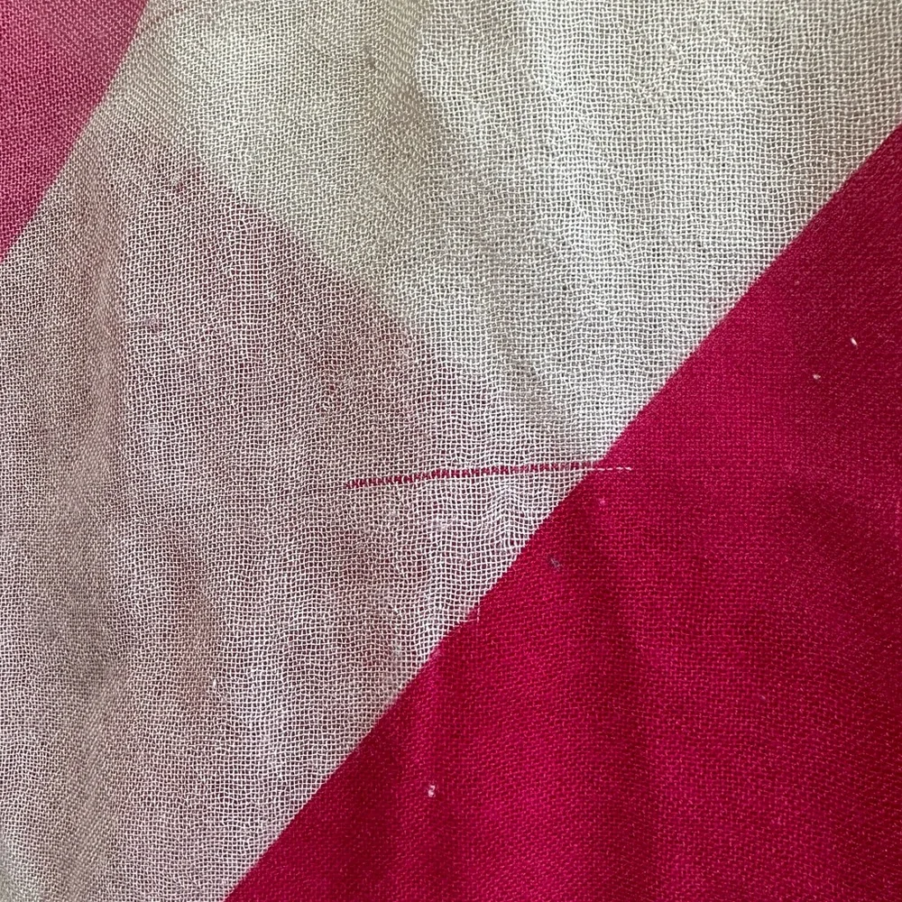 Vineyard Vines Pink & White Chevron Print Scarf